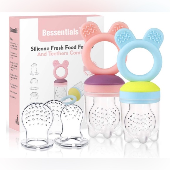 Bessentials Baby Fresh Fruit Food Feeder Set NWT - Picture 1 of 9